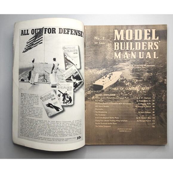 1941 Model Builders' Manual Magazine Fawcett Publication NO.2 - M597 - Picture 2 of 9